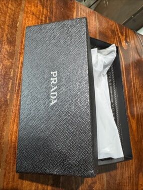 Prada Black Textured Logo glasses empty Box